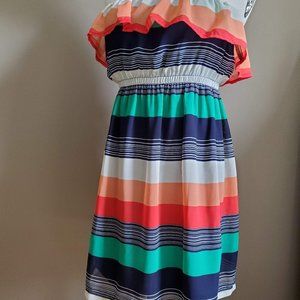 Forever 21 dress Sm Petite Multi Color Strapless